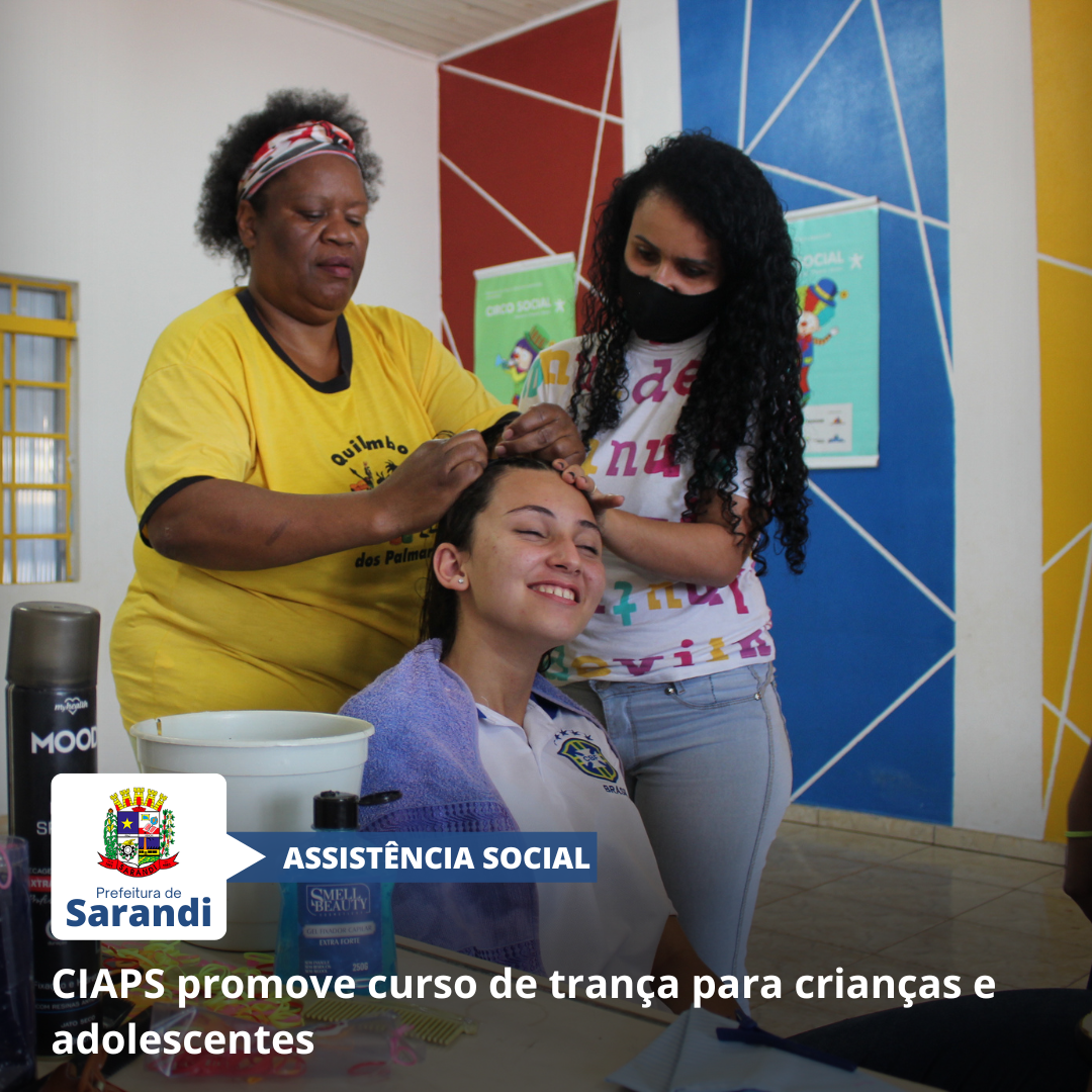 CIAPS promove curso de trança para crianças e adolescentes